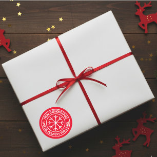 Sticker Rond Livraison spéciale du Noël du Pôle Nord