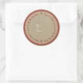 Sticker Rond Livraison spéciale du pôle Nord Noël rustique (Sac)