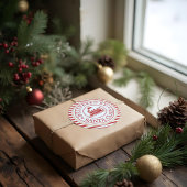 Sticker Rond Livraison Spéciale Du Train Du Pôle Nord Par Santa