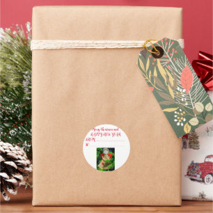 Sticker Rond Livraison spéciale Noël de Père Noël