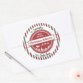 Sticker Rond Livraison spéciale Noël de Père Noël (Enveloppe)