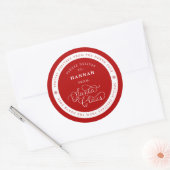Sticker Rond Livraison spéciale Père Noël Nom de Noël Balise St (Enveloppe)