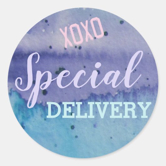 Sticker Rond Livraison spéciale XOXO (Devant)