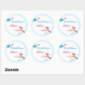 Sticker Rond Livre d'autocollants Birdie customisés (Feuille)