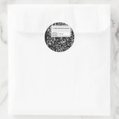 Sticker Rond Livre de composition/Étudiant-Enseignant (Sac)