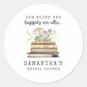 Sticker Rond Livre de Fête de Mariage Happily Ever After (Devant)