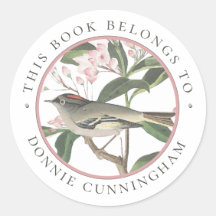 Livre de fleurs d'oiseaux Plaque personnalisée Per