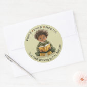 Sticker Rond Livre de lecture de garçon enseignant Salle de cla (Enveloppe)