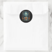 Sticker Rond Livre de lecture de Reader Bookish mignon Éffrayan (Sac)