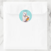 Sticker Rond Livre d'ours polaire Lover Nerdy (Sac)