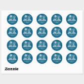 Sticker Rond Livre fleur sauvage (Feuille)