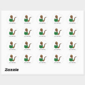 Sticker Rond Livre Worm (Feuille)