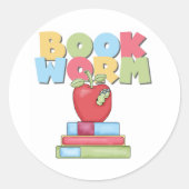Sticker Rond Livre Worm (Devant)
