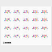 Sticker Rond Livres Apportent Joy (Feuille)