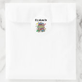 Sticker Rond Livres Autisme Coquette Bow (Sac)