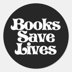 Sticker Rond Livres Sauver des vies