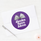Sticker Rond Livres Sauver des vies (Enveloppe)