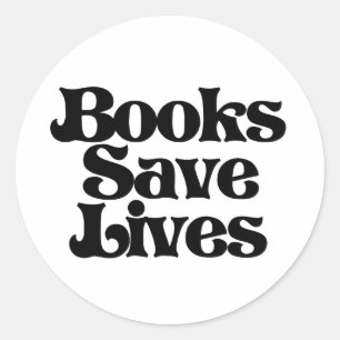 Sticker Rond Livres Sauver des vies