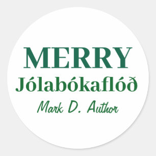 Sticker Rond Livres & Soirées Cosy : Joyeux Jolabokaflod