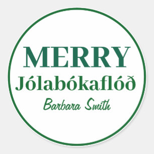 Sticker Rond Livres & Soirées Cosy : Joyeux Jolabokaflod Classi