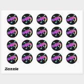 Sticker Rond Lizard électrique ! (Feuille)