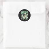 Sticker Rond Lizard Lizard Lizard Funny meme Lizard Bootleg Wei (Sac)