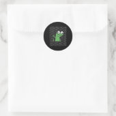 Sticker Rond Lizard Lizard Lizard Funny Weirdcore Animal mème G (Sac)