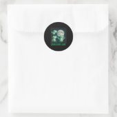 Sticker Rond Lizard Lizard Lizard Lizard Funny Lizard Moon Tren (Sac)
