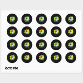 Sticker Rond Lizard Lizard Lizard Shirt Funny Weirdcore Animal (Feuille)