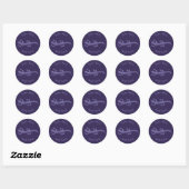 Sticker Rond Lizard Mauve (Feuille)
