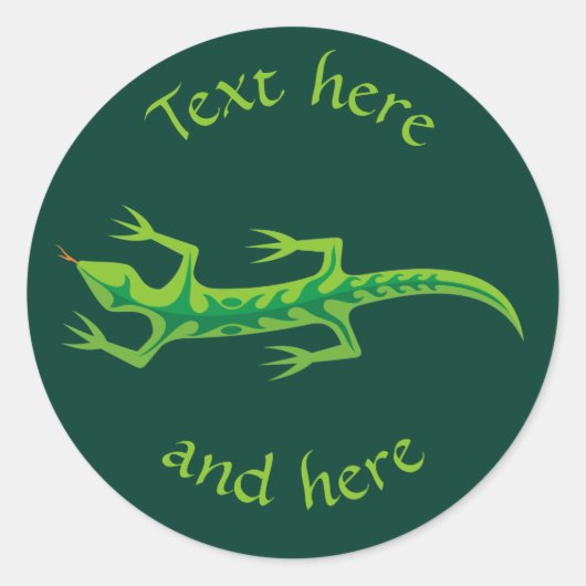 Sticker Rond Lizard vert (Devant)