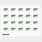 Sticker Rond Lizard vert vintage (Feuille)