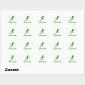 Sticker Rond Lizards amusants (Feuille)