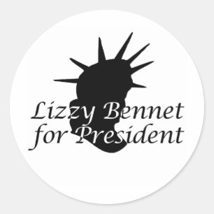 Sticker Rond Lizzy Bennet pour le président
