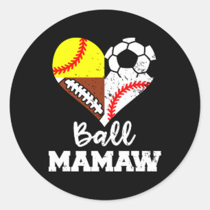 Sticker Rond Ll Mamaw Football Footll Vendre Douce ll Joueur