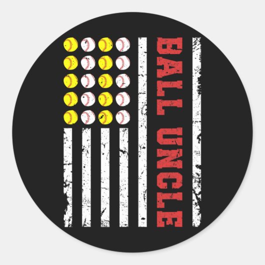 Sticker Rond Ll Uncle Us Drapeau Vendre Oncle Doux Llers (Devant)