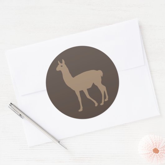 Sticker Rond Llama (Enveloppe)