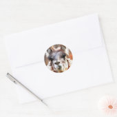 Sticker Rond Llama (Enveloppe)