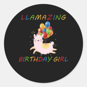 Sticker Rond Llama Extraordinaire Létonnant Parti Alpaca Balloo
