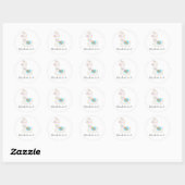 Sticker Rond Llama fête d'anniversaire (Feuille)