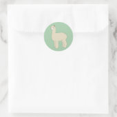 Sticker Rond Llama illusima Vert (Sac)