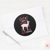 Sticker Rond Llama Juste Une Fille Llamas (Enveloppe)