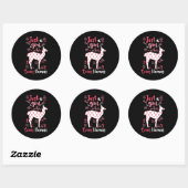 Sticker Rond Llama Juste Une Fille Llamas (Feuille)