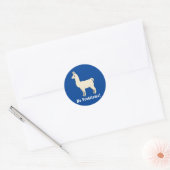 Sticker Rond Llama : "Pas de problème !" (Enveloppe)