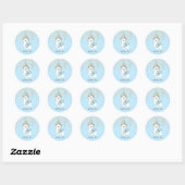 Sticker Rond Llama Unicorn - Bleu (Feuille)