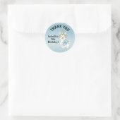Sticker Rond Llama Unicorn - Bleu - Merci (Sac)