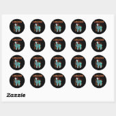 Sticker Rond Llamageddon Alpaca Llama Lover (Feuille)