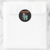 Sticker Rond Llamageddon Alpaca Llama Lover (Sac)