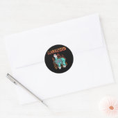 Sticker Rond Llamageddon Alpaca Llama Lover (Enveloppe)