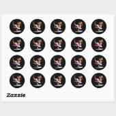 Sticker Rond Llerina T-rex Dancing  (Feuille)
